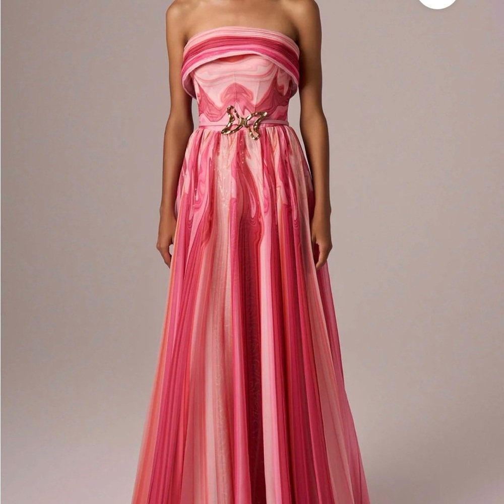 MNM Couture Strapless Pink Gown